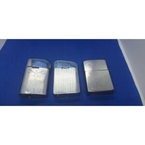 3 Vintage Lighters- Zaima Cord- Zippo- Ronson Windlight- You Get All 3